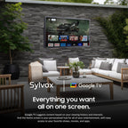 SYLVOX 75" Advanced QLED Google Outdoor TV -2026 Deck Pro QLED 3.0 טלויזית QLED בגודל 75 אינץ' לשימוש חיצוני בשמש חלקית - דוגית